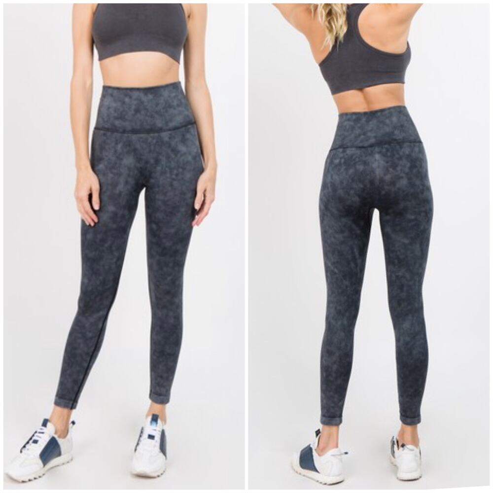 Yelete High Rise Compression Gray Textured Leggings Small High Rise